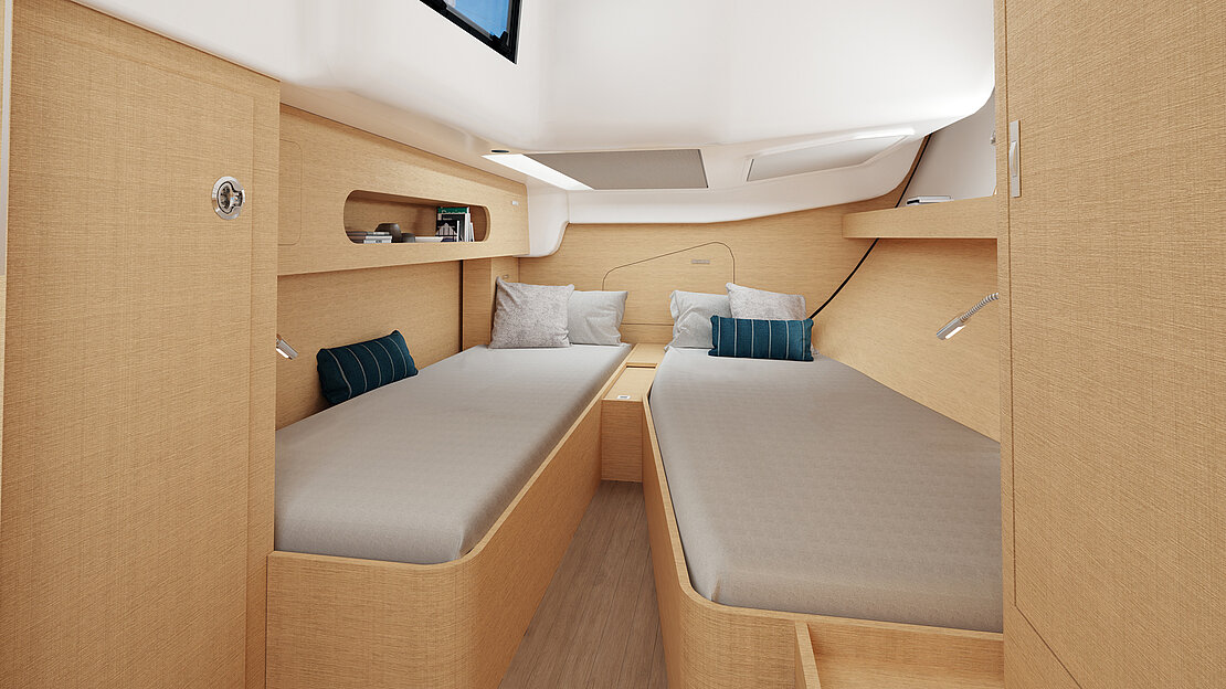 Dehler 46 SQ guest cabin with double bed