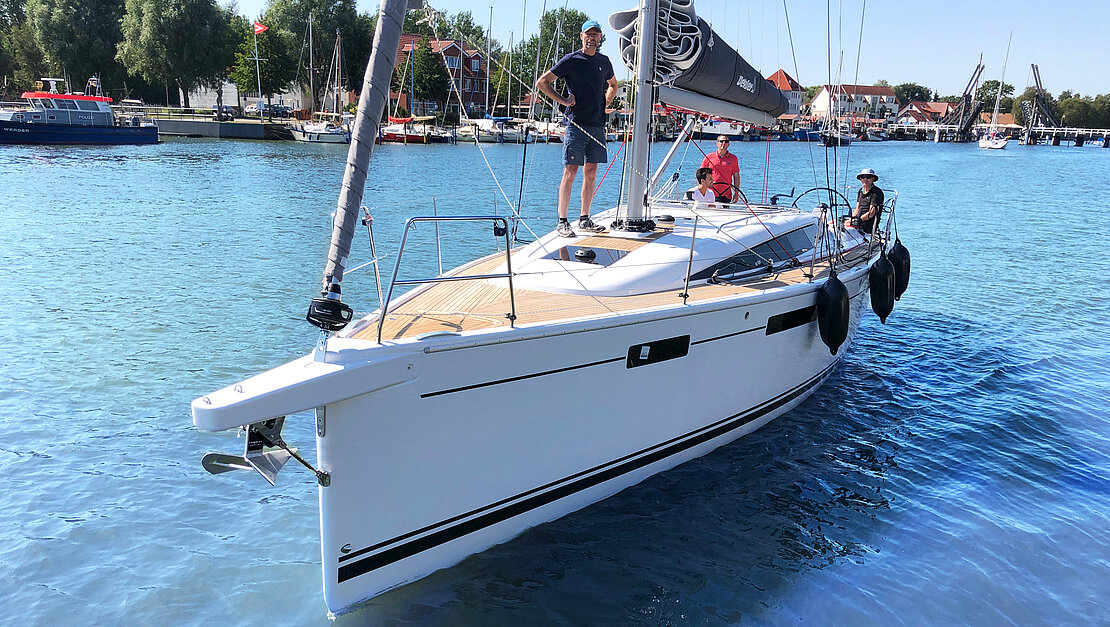 Dehler 38 SQ for the first sea trial on the Greifswald