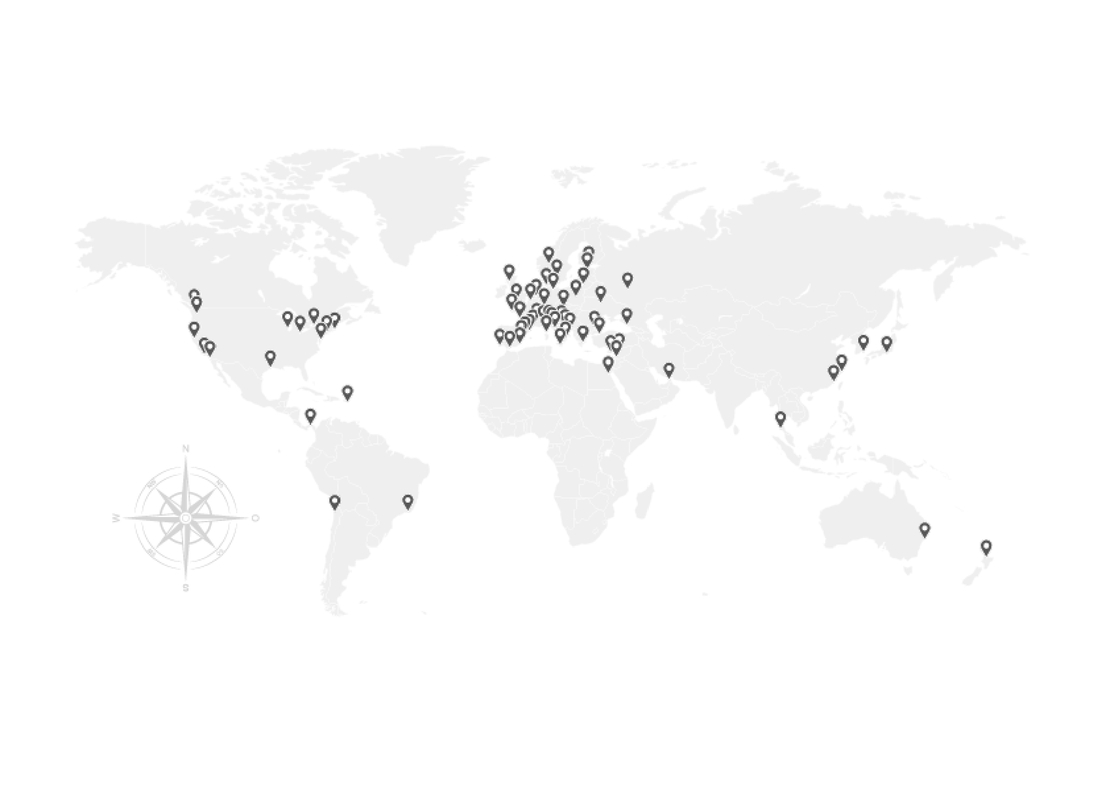 Mappa mondiale dei nostri rivenditori | HanseYachts AG