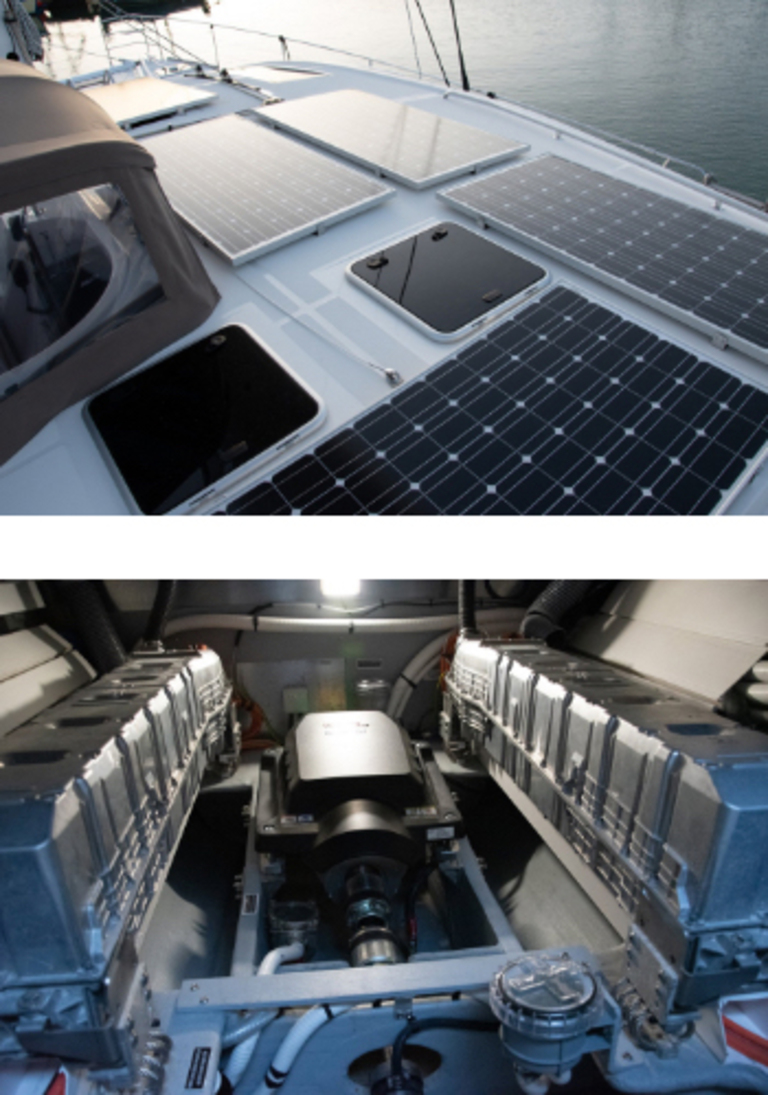 Paneles solares de catamarán | HanseYachts AG