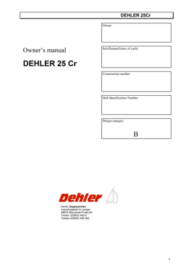 Dehler 25CR JandV Eng handbook.pdf | Dehler