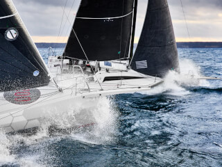 Dehler 30 one design exterior | From the Dehler Carbon Cage, carbon mast, bowsprit and twin rudders, to the composite T-keel and the Dehler Stealth Drive - even the standard equipment makes for blistering performance. | Dehler