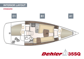 Dehler 35SQ Interior Layout | C1 B1 A1 | Dehler