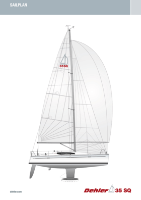 Dehler 35SQ Standard Sail Plan colored | Dehler