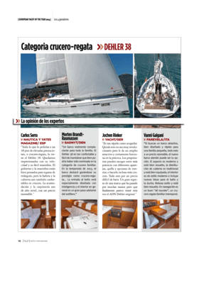 Dehler 38 Review Nautica y Yates Magazine 11/2013 | European Yacht of the Year 2014 - Los 4 ganadores. La opinión de los expertos. | Dehler