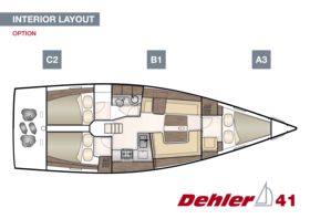 Dehler 41 Interior Layout | C2 B1 A3 | Dehler