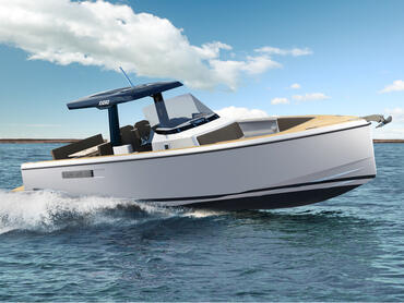 FJORD 38 open exterior | The V-shaped hull creates great stability, yet permits breathtaking dynamics. | Fjord