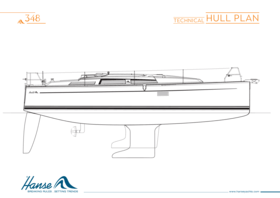 Hanse 348 Hull Plan | Technical hull plan | Hanse