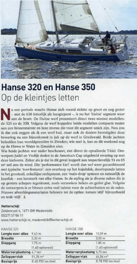 Hanse 320 Waterkampioen | Hanse