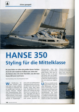 Hanse 350 SeglerZeitung | Hanse