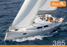 Hanse 385 brochure | A cruising yacht must be perfectly designed in order to take the crew to its destination safely. The HANSE 385 is nicely balanced, has a high degree of stability and can be sailed safely in all weathers. And it can also sail pretty fast as well! | Hanse