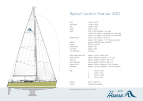 Hanse 400 (to 2008) Specifications | Hanse