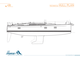 Hanse 418 Hull plan | Technical hull plan | Hanse