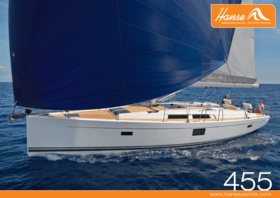 Hanse 455 brochure | EVERYTHING IN HAND, EVERYTHING IN YOUR SIGHTS. You will be surprised. You can sail this yacht single handed, whenever you like. Setting, hauling in, shortening and trimming the 103 m² sails can be carried out comfortably and directly from helmsman position. From there you will have a complete overview at all times. At HANSE, we call that „Easy Sailing“. Once you have experienced it you never want to sail without it anymore! | Hanse
