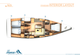 Hanse 505 Interior Layout | A1 / B1 / C1 / D1 - Standard | Hanse