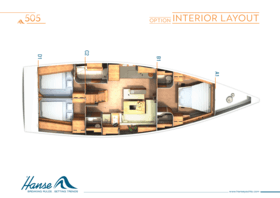 Hanse 505 Interior Layout | A1 / B1 / C2 / D1 - Option | Hanse