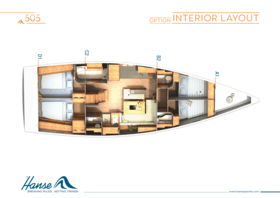 Hanse 505 Interior Layout | A1 / B2 / C2 / D1 - Option | Hanse