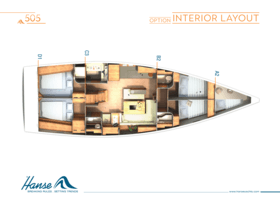 Hanse 505 Interior Layout | A2 / B2 / C3 / D1 - Option | Hanse