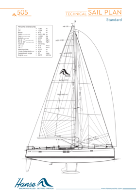Hanse 505 Technical Sail Plan | Standard | Hanse