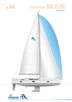 Hanse 508 sail plan | conventional sail plan | Hanse