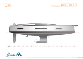 Hanse 510 technical hull plan | Hanse
