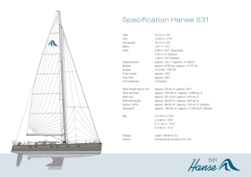 Hanse 531 Specifications | Hanse