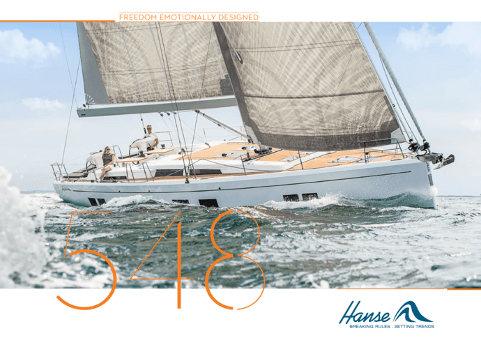 Hanse 548 Brochure | The literature for the yacht you love. Be best informed when taking your decision and request your brochure today for the yacht you have selected. Or download the brochure now as a PDF. | Hanse