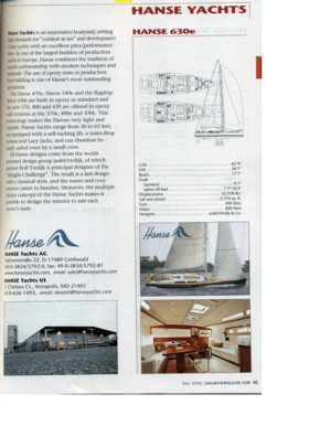 Hanse 630e  Sail Buyers guide   | Hanse
