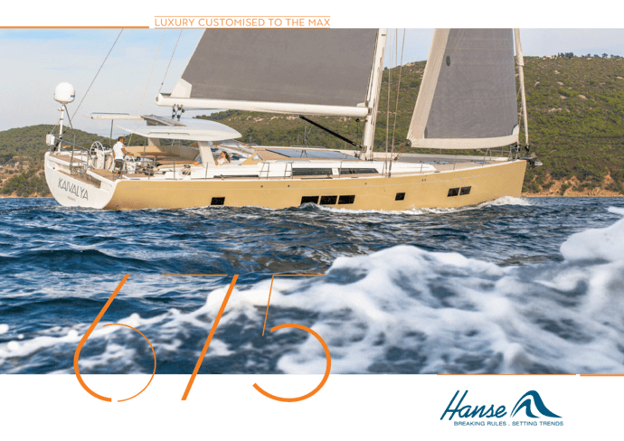 Hanse 675 Brochure | Unique, with a strong character. A combination of confident, clear lines with an exclusive ambience. Experience the luxury of an exceptionally innovative yacht – redefining the future of sailing. | Hanse