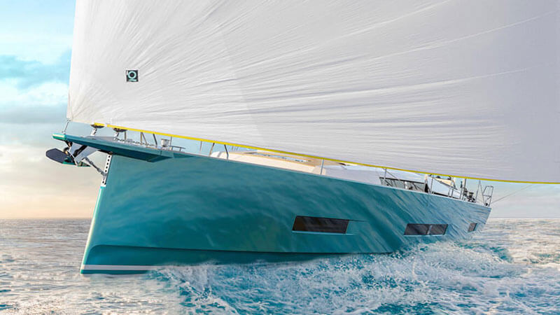 3d render of Hanse 510 a 50-foot sailing yacht