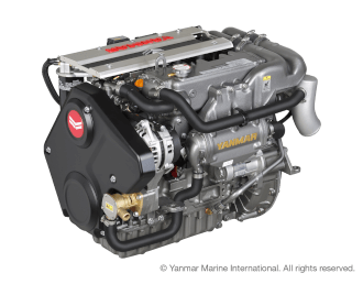 Motor (Diesel, ca. 57 PS) - Saildrive, 3-Blatt Faltpropeller