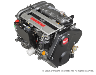 Motor (Diesel, ca. 80 PS) - Saildrive, 3-Blatt Faltpropeller