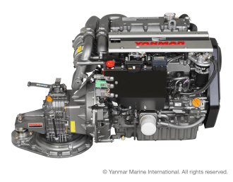 Motor (Diesel, ca. 110 PS) - Wellenantrieb, 3-Blatt Faltpropeller