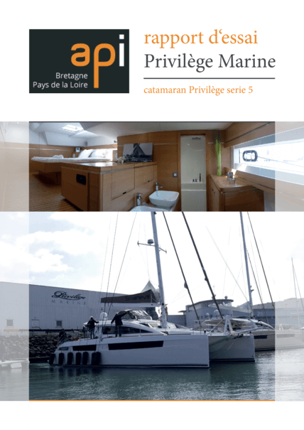 Ouest-France 2018 | Privilège Marine has launched a new Privilège d'Olonne a new Privilege Series 5, the first first sailing catamaran resulting from the joint work work of the two shipyards Privilège and HanseYacht, its parent company since early 2017. "We have combined the know-how of the two shipyards and applied them to this new to this new catamaran," says Gilles Wagner, president Wagner, president of Privilege. | Privilège