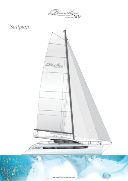 Privilège Signature 510 sailplan | Standard sailplan | Privilège