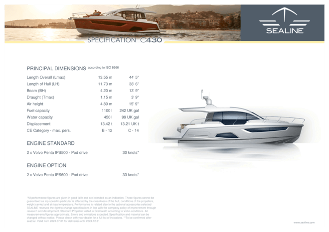 SEALINE C430 |最大的驾驶乐趣，设计和舒适