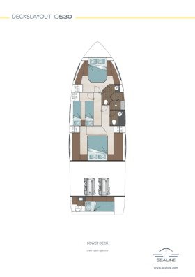 Sealine C530 Lower deck (Standard)