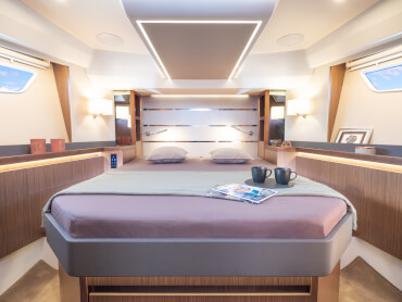 VIP cabin on 53 foot motor yacht