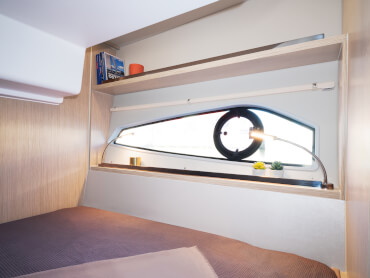Window in a cabin of a SEALINE yacht