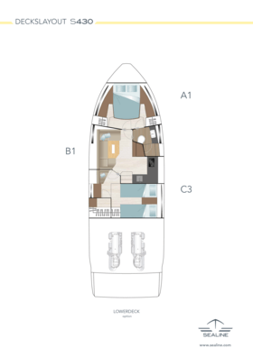 Sealine S430 Lower deck (Option)