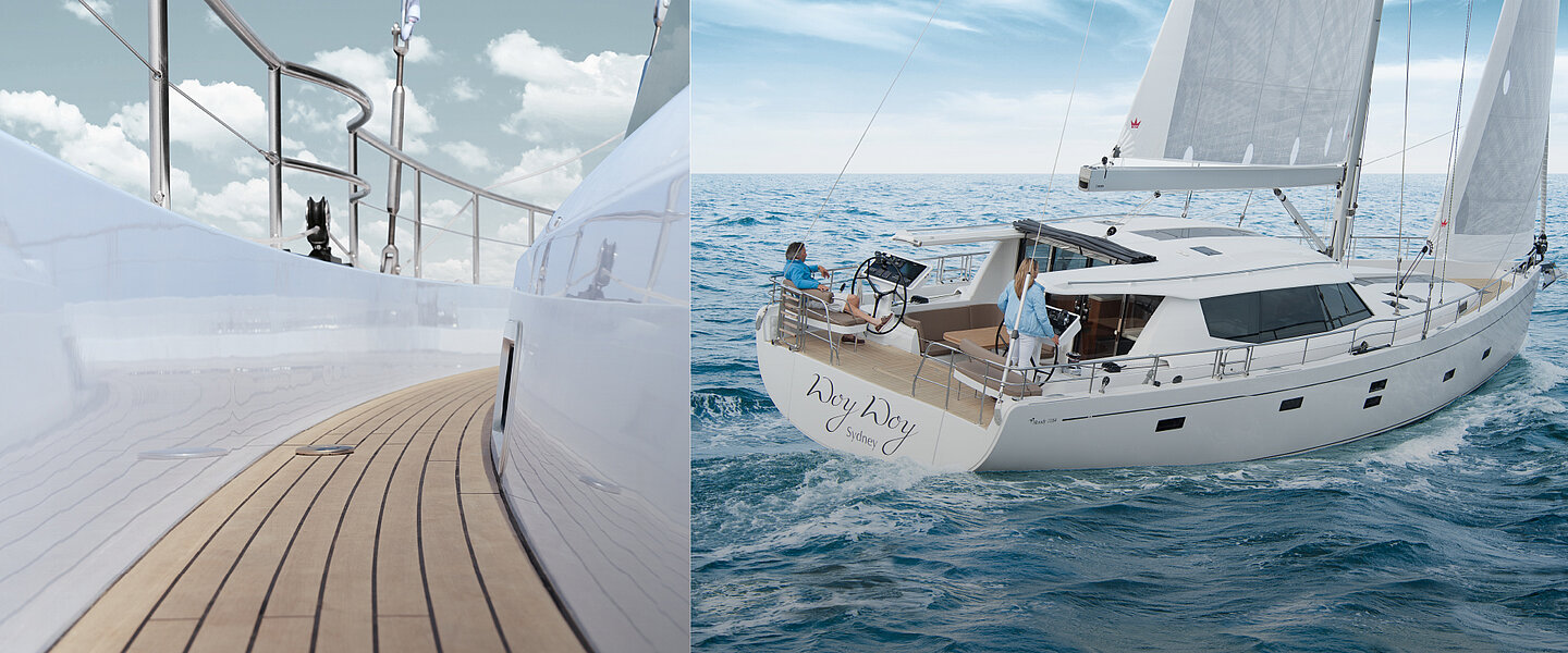 Yacht a vela di lusso con caratteristiche di sicurezza integrate