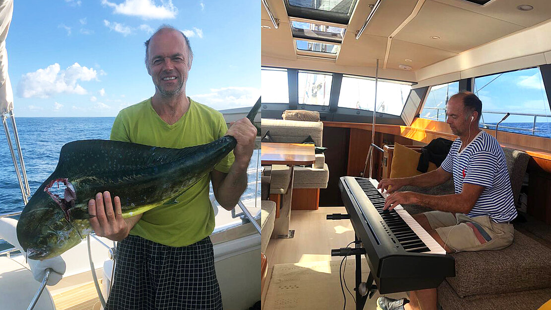 La vie en croisière océanique : un énorme poisson pêché et du plaisir à bord du meilleur voilier océanique. 
